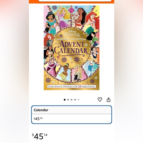 New sealed Disney Princess Advent Calendar - 24 storybook - Picture 2 of 2